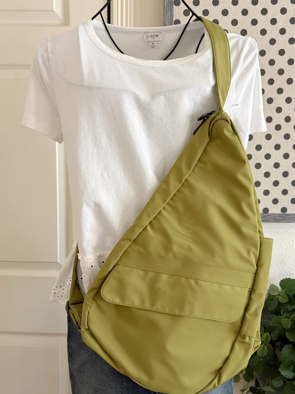 Ameribag Olive Sling Crossbody Bag large